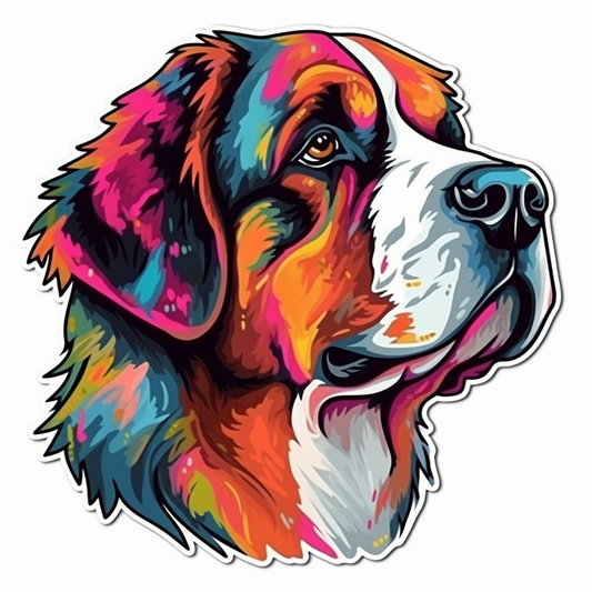 Saint Bernard Dog Vinyl Decal Sticker for Car, Laptop, Tumbler and more # 004084