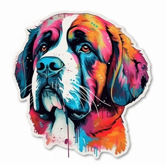 Saint Bernard Dog Vinyl Decal Sticker for Car, Laptop, Tumbler and more # 004086