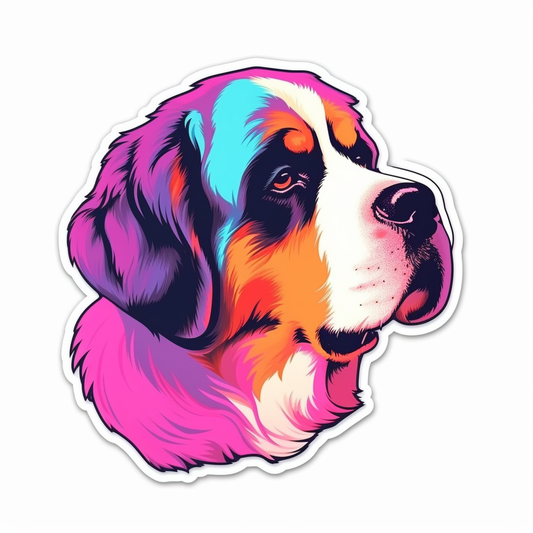 Saint Bernard Dog Vinyl Decal Sticker for Car, Laptop, Tumbler and more # 004105
