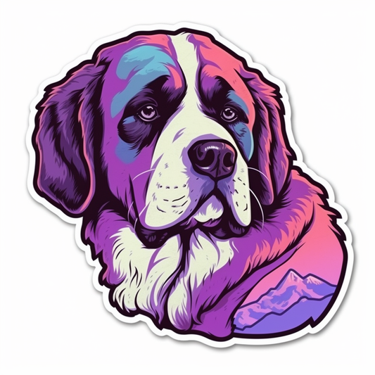 Saint Bernard Dog Vinyl Decal Sticker for Car, Laptop, Tumbler and more # 004101