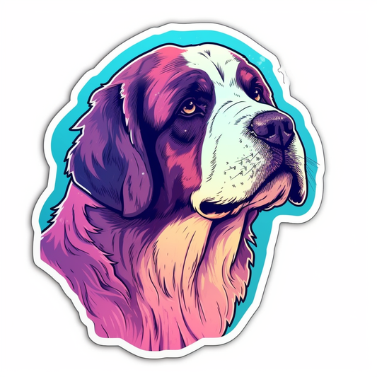 Saint Bernard Dog Vinyl Decal Sticker for Car, Laptop, Tumbler and more # 004095
