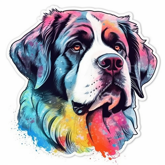 Saint Bernard Dog Vinyl Decal Sticker for Car, Laptop, Tumbler and more # 004092