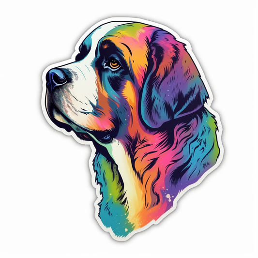 Saint Bernard Dog Vinyl Decal Sticker for Car, Laptop, Tumbler and more # 004091
