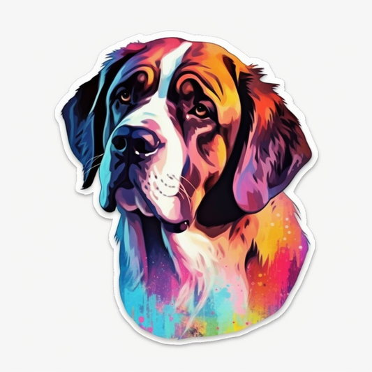 Saint Bernard Dog Vinyl Decal Sticker for Car, Laptop, Tumbler and more # 004096