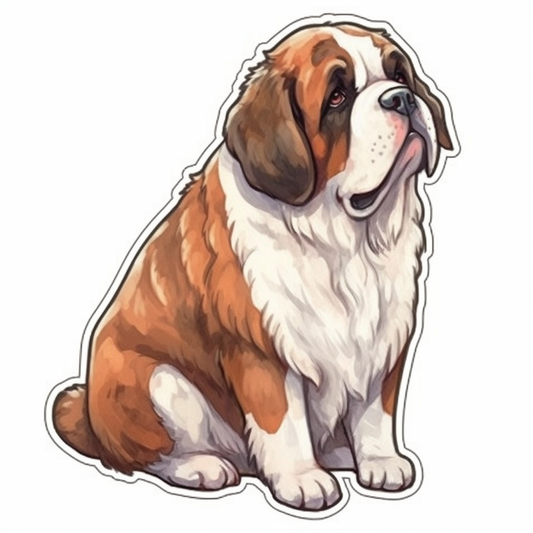Saint Bernard Dog Vinyl Decal Sticker for Car, Laptop, Tumbler and more # 004102