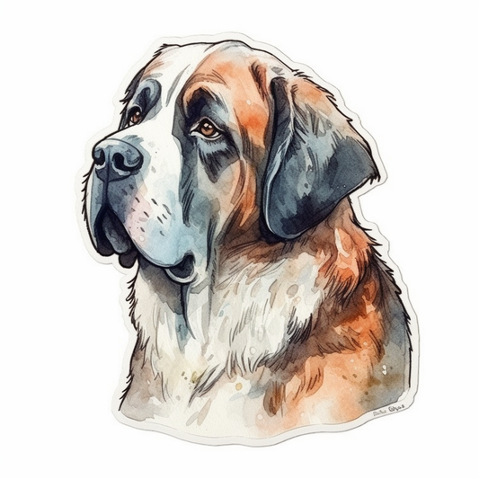 Saint Bernard Dog Vinyl Decal Sticker for Car, Laptop, Tumbler and more # 004100