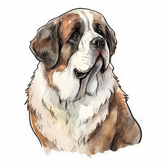 Saint Bernard Dog Vinyl Decal Sticker for Car, Laptop, Tumbler and more # 004103