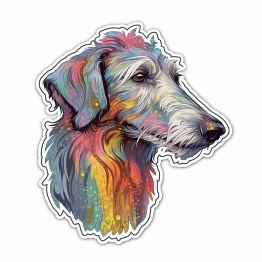 Scottish Deerhound Dog Vinyl Decal Sticker for Car, Laptop, Tumbler and more # 007919