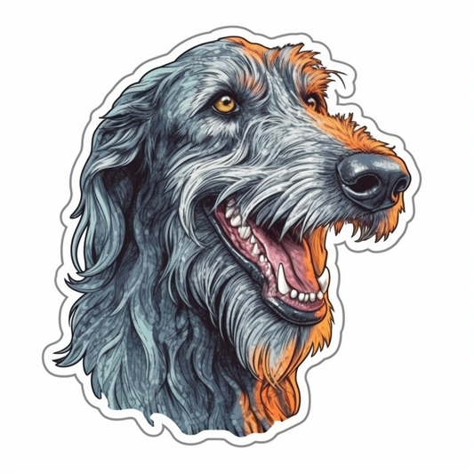 Scottish Deerhound Dog Vinyl Decal Sticker for Car, Laptop, Tumbler and more # 007915