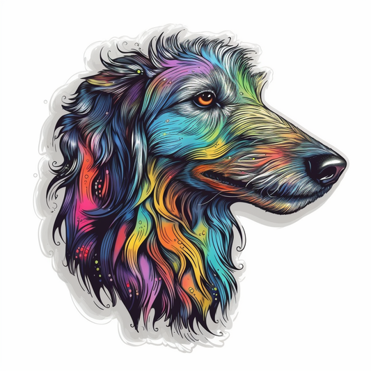 Scottish Deerhound Dog Vinyl Decal Sticker for Car, Laptop, Tumbler and more # 007922