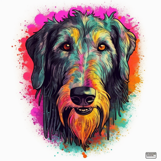 Scottish Deerhound Dog Vinyl Decal Sticker for Car, Laptop, Tumbler and more # 007931
