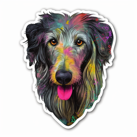 Scottish Deerhound Dog Vinyl Decal Sticker for Car, Laptop, Tumbler and more # 007924