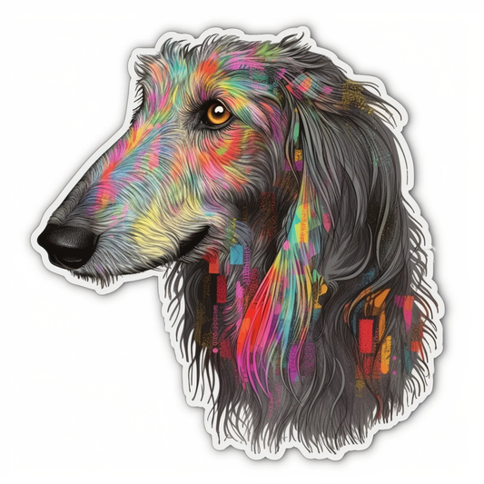 Scottish Deerhound Dog Vinyl Decal Sticker for Car, Laptop, Tumbler and more # 007933