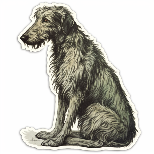 Scottish Deerhound Dog Vinyl Decal Sticker for Car, Laptop, Tumbler and more # 007927