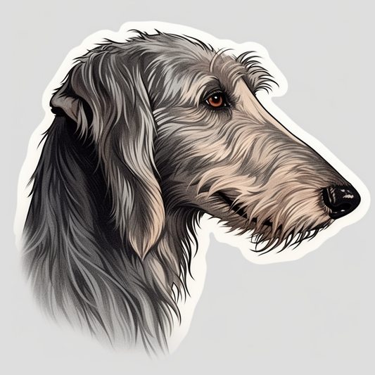 Scottish Deerhound Dog Vinyl Decal Sticker for Car, Laptop, Tumbler and more # 007920