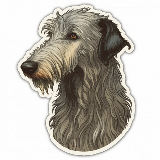 Scottish Deerhound Dog Vinyl Decal Sticker for Car, Laptop, Tumbler and more # 007929