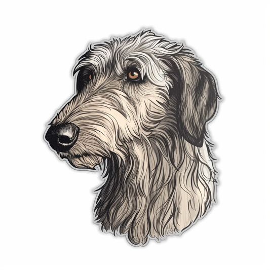 Scottish Deerhound Dog Vinyl Decal Sticker for Car, Laptop, Tumbler and more # 007913
