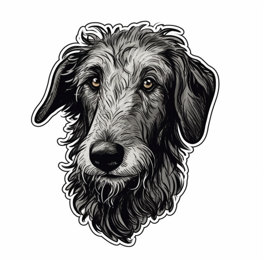 Scottish Deerhound Dog Vinyl Decal Sticker for Car, Laptop, Tumbler and more # 007932