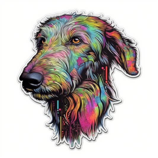 Scottish Deerhound Dog Vinyl Decal Sticker for Car, Laptop, Tumbler and more # 007944