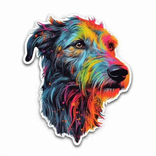 Scottish Deerhound Dog Vinyl Decal Sticker for Car, Laptop, Tumbler and more # 007940
