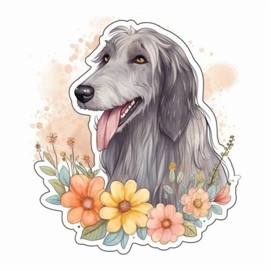 Scottish Deerhound Dog Vinyl Decal Sticker for Car, Laptop, Tumbler and more # 007942