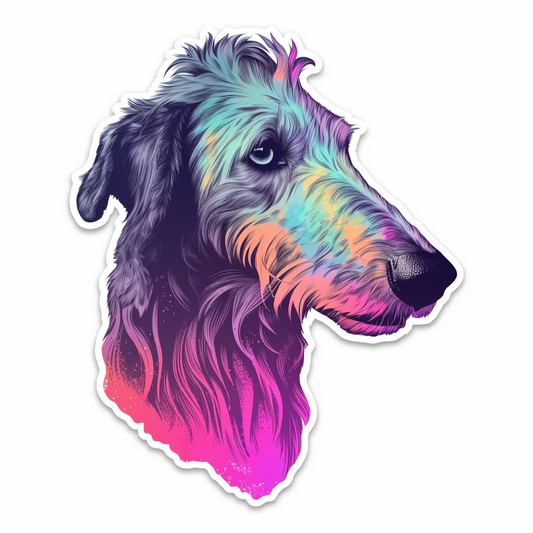 Scottish Deerhound Dog Vinyl Decal Sticker for Car, Laptop, Tumbler and more # 007950