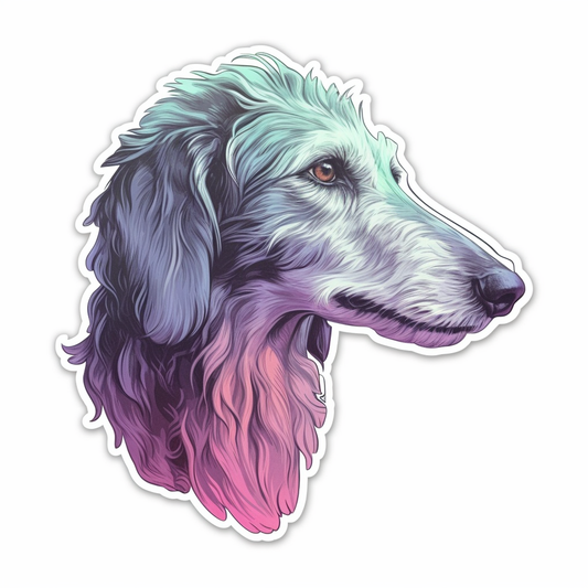 Scottish Deerhound Dog Vinyl Decal Sticker for Car, Laptop, Tumbler and more # 007946