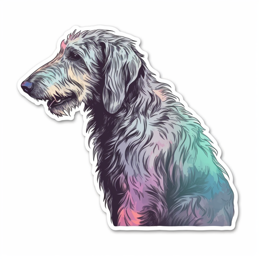 Scottish Deerhound Dog Vinyl Decal Sticker for Car, Laptop, Tumbler and more # 007958