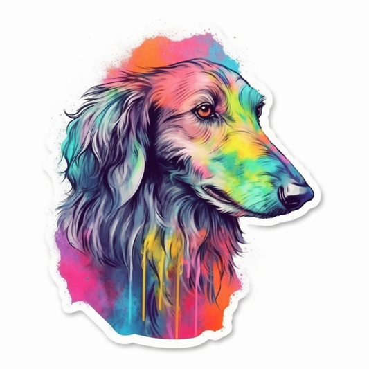 Scottish Deerhound Dog Vinyl Decal Sticker for Car, Laptop, Tumbler and more # 007935