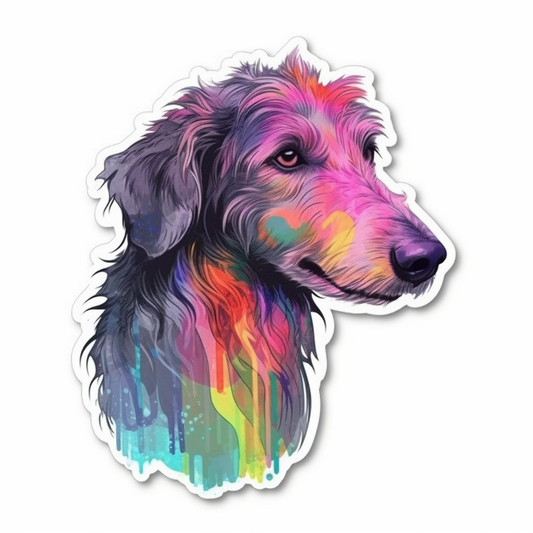 Scottish Deerhound Dog Vinyl Decal Sticker for Car, Laptop, Tumbler and more # 007936
