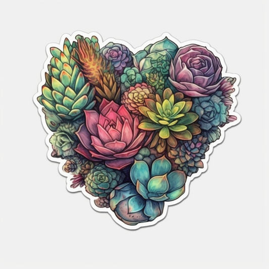 Sedum Succulent Vinyl Decal Sticker for Car, Laptop, Tumbler and more # 006718