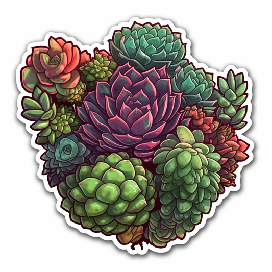 Sedum Succulent Vinyl Decal Sticker for Car, Laptop, Tumbler and more # 006733