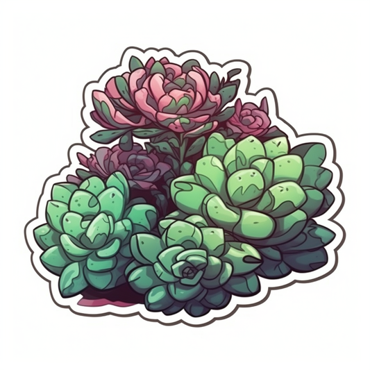 Sedum Succulent Vinyl Decal Sticker for Car, Laptop, Tumbler and more # 006729