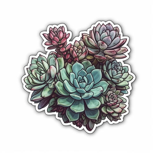 Sedum Succulent Vinyl Decal Sticker for Car, Laptop, Tumbler and more # 006737