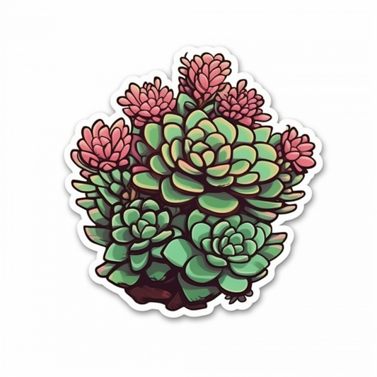Sedum Succulent Vinyl Decal Sticker for Car, Laptop, Tumbler and more # 006732