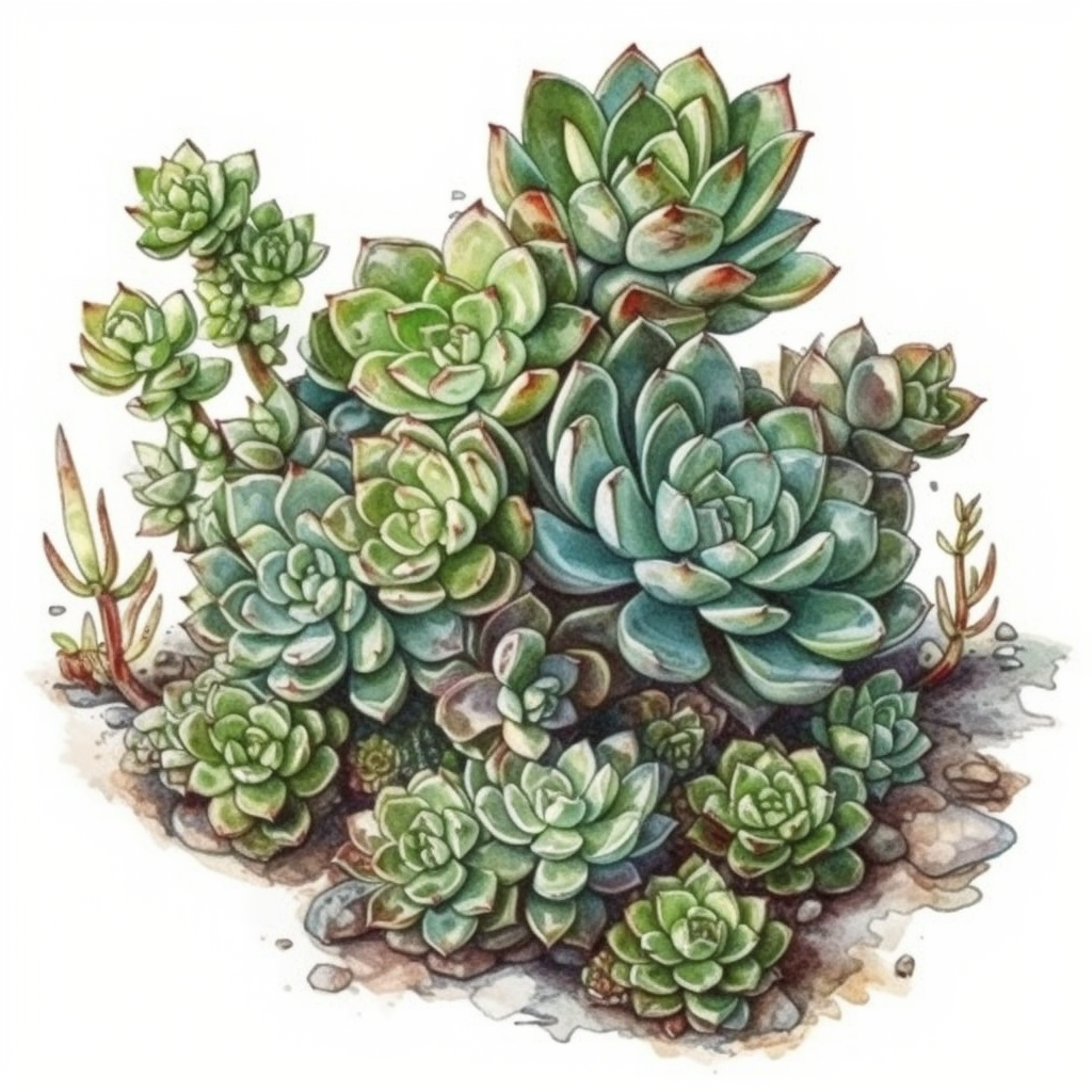 Sedum Succulent Vinyl Decal Sticker for Car, Laptop, Tumbler and more # 006738