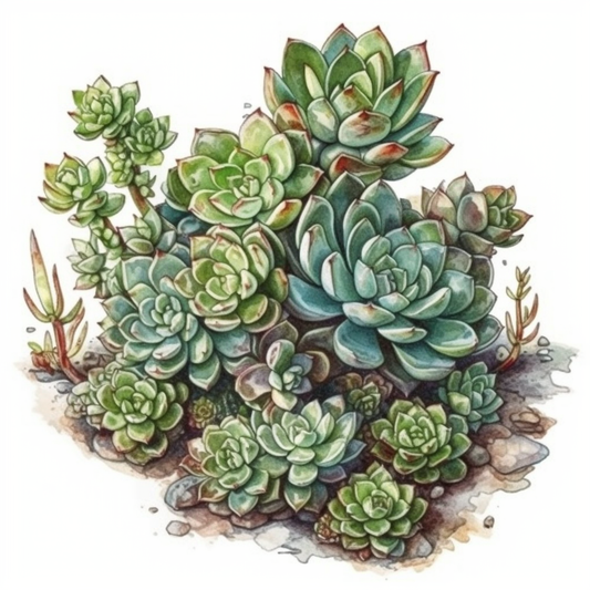 Sedum Succulent Vinyl Decal Sticker for Car, Laptop, Tumbler and more # 006738