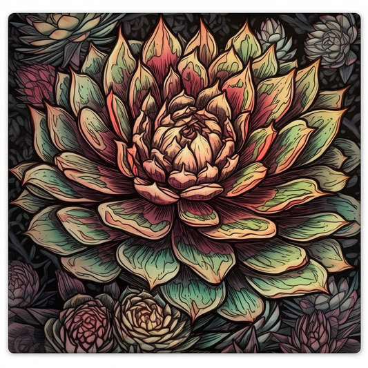 Sempervivum Succulent Vinyl Decal Sticker for Car, Laptop, Tumbler and more # 006645