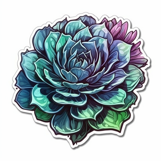 Sempervivum Succulent Vinyl Decal Sticker for Car, Laptop, Tumbler and more # 006648