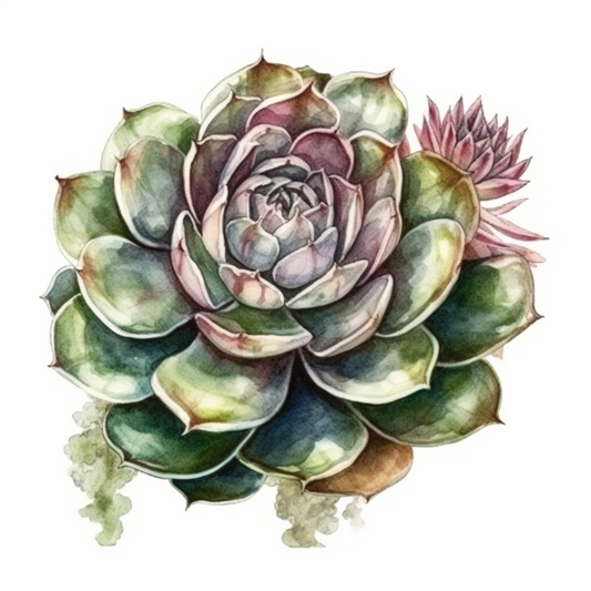 Sempervivum Succulent Vinyl Decal Sticker for Car, Laptop, Tumbler and more # 006639