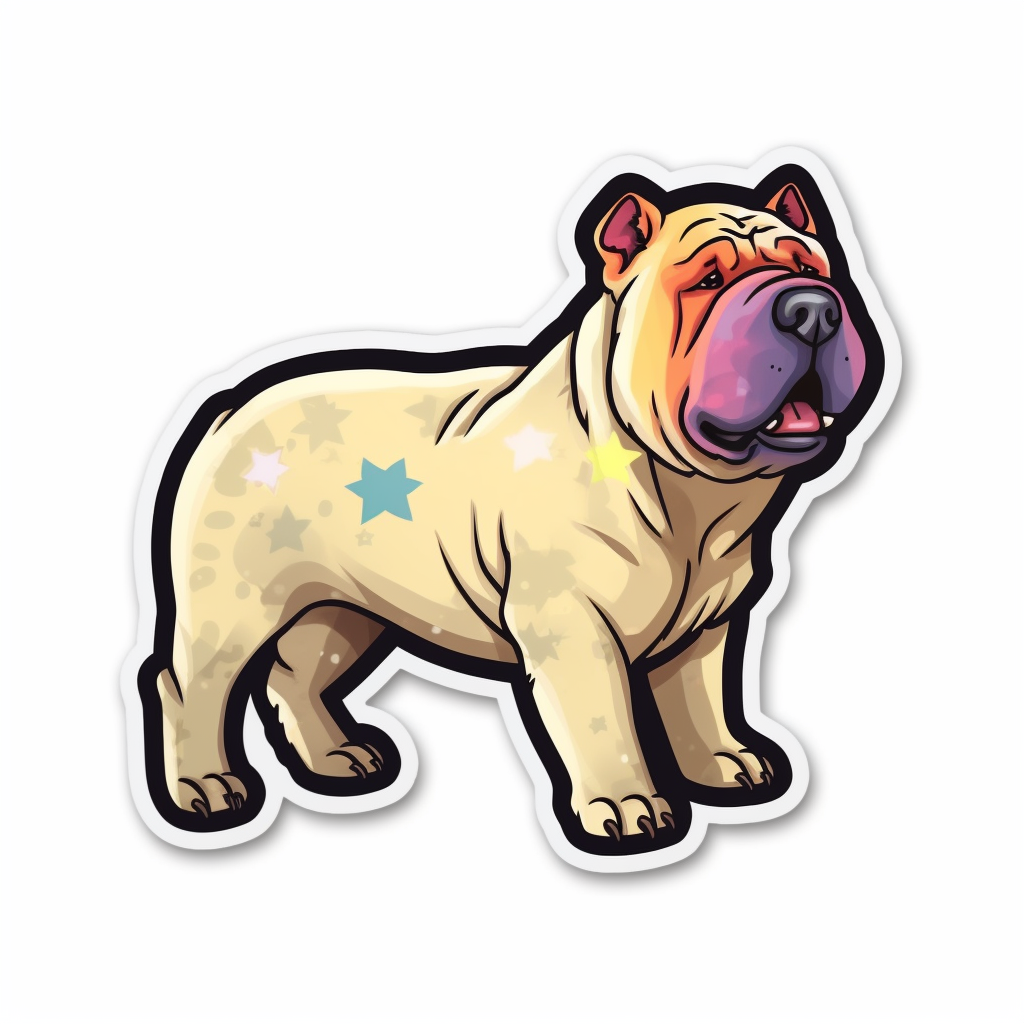 Shar Pei Dog Vinyl Decal Sticker for Car, Laptop, Tumbler and more # 007432