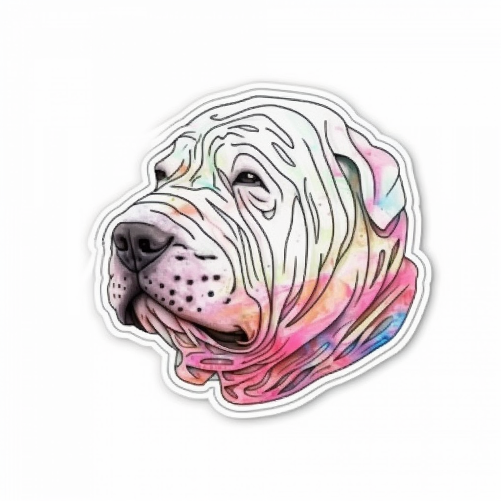 Shar Pei Dog Vinyl Decal Sticker for Car, Laptop, Tumbler and more # 007424