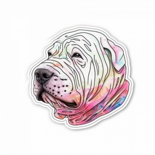 Shar Pei Dog Vinyl Decal Sticker for Car, Laptop, Tumbler and more # 007424