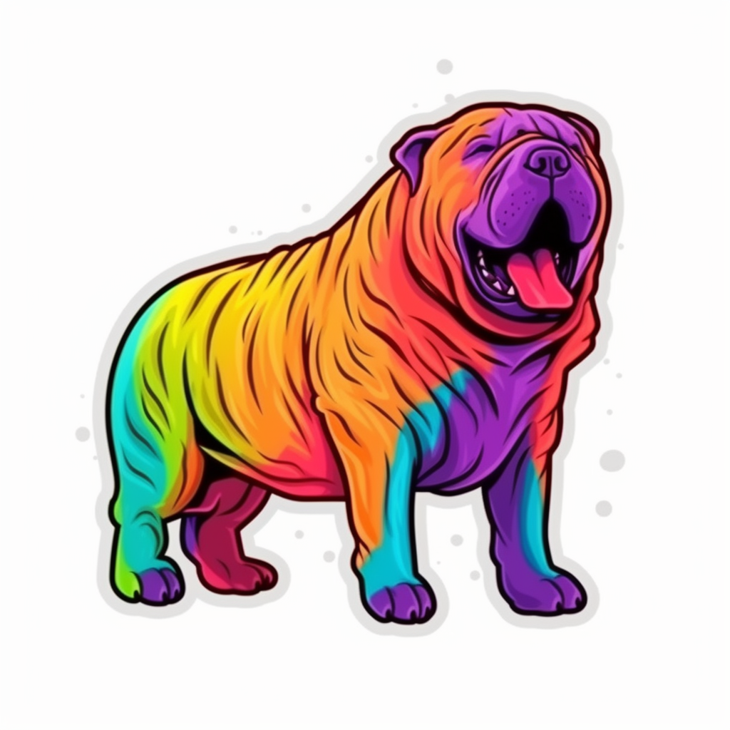 Shar Pei Dog Vinyl Decal Sticker for Car, Laptop, Tumbler and more # 007423