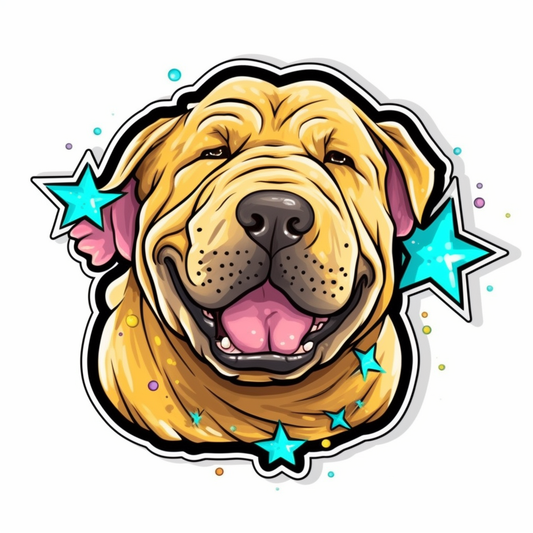 Shar Pei Dog Vinyl Decal Sticker for Car, Laptop, Tumbler and more # 007421