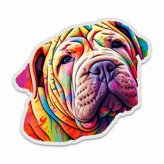 Shar Pei Dog Vinyl Decal Sticker for Car, Laptop, Tumbler and more # 007425