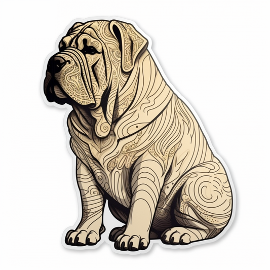Shar Pei Dog Vinyl Decal Sticker for Car, Laptop, Tumbler and more # 007416