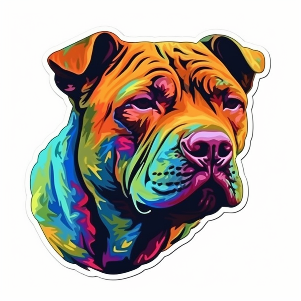 Shar Pei Dog Vinyl Decal Sticker for Car, Laptop, Tumbler and more # 007445