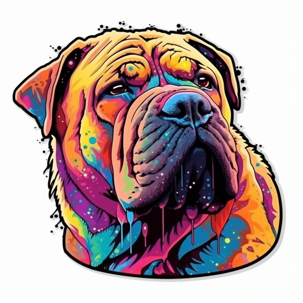 Shar Pei Dog Vinyl Decal Sticker for Car, Laptop, Tumbler and more # 007448