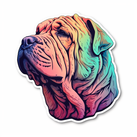 Shar Pei Dog Vinyl Decal Sticker for Car, Laptop, Tumbler and more # 007462